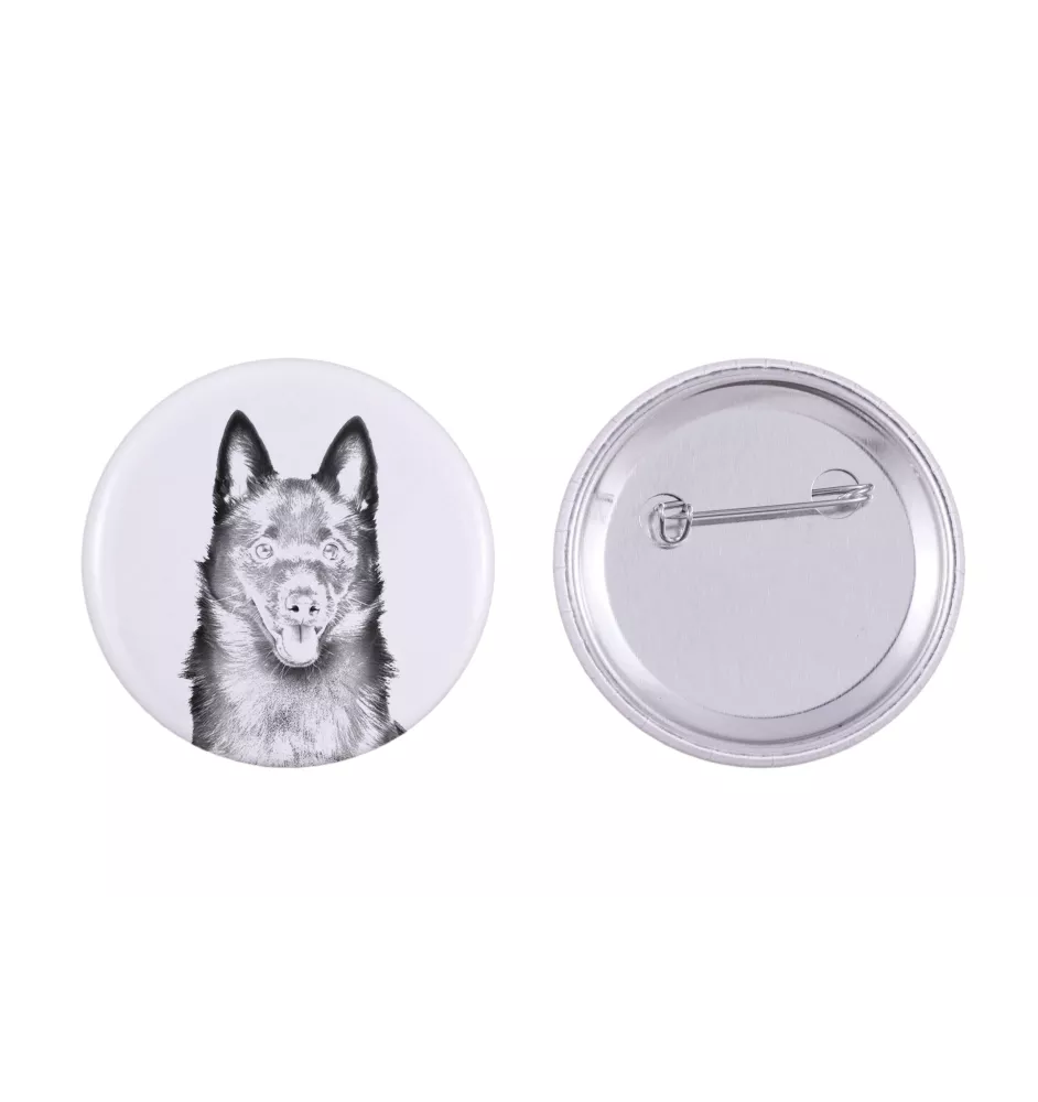 Schipperke przypinka z psem duża Art-Dog