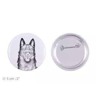 Schipperke - badge avec votre chien, ajoutez votre propre photo, marque Art-Dog