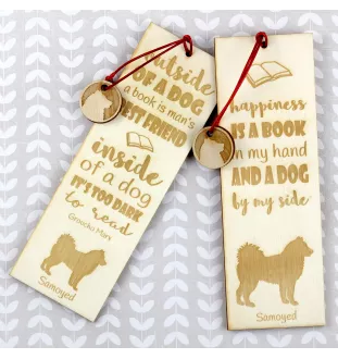 Samojede, Samoyed, Samojedenhund, Samojedenspitz - Lesezeichen mit Hund, personalisiertes Lesezeichen, Geschenk für Bücherwurm von der Marke Art-Dog