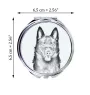 Schipperke - Taschenspiegel mit Hund, personalisierter Taschenspiegel, kompakter Spiegel mit Art-Dog-Logo