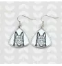 Schipperke, Little Black Devil, Little Captain - dog earrings, hanging earrings with a picture, personalized jewelry with Art-Dog brand print