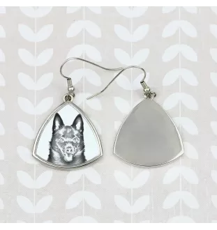 Schipperke - Hund Ohrringe, hängende Ohrringe mit Bild, personalisierter Schmuck mit dem Aufdruck der Marke Art-Dog