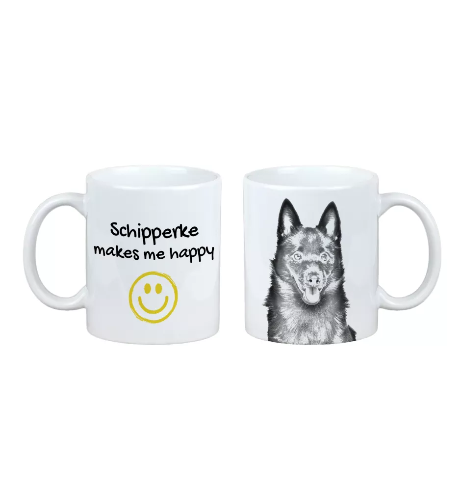 Schipperke, Little Black Devil, Little Captain - cup with a dog, cheerful cup for a dog lover, personalized gift from the Art-Dog brand