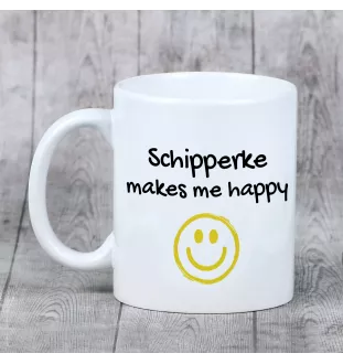 Schipperke kubek z psem Makes me happy Art-Dog