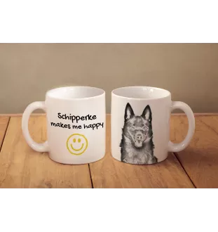 Schipperke - tasse avec chien, une tasse joyeuse pour les amoureux des chiens, un cadeau personnalisé de la marque Art-Dog