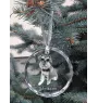 Schnauzer - boule de Noël en cristal avec une photo, photo de chien dans le cristal, décoration personnalisée pour sapin de Noël de la marque Art-Dog