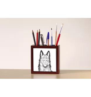 Schipperke stojak na długopisy z psem Art-Dog