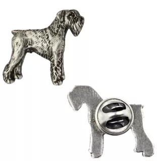Schnauzer  - Broche chien argentée, épingle élégante, décoration de revers de veste par la marque Art-Dog