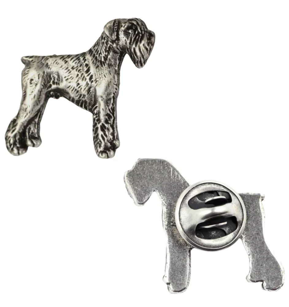 Sznaucer, Schnauzer pin posrebrzony Art-Dog