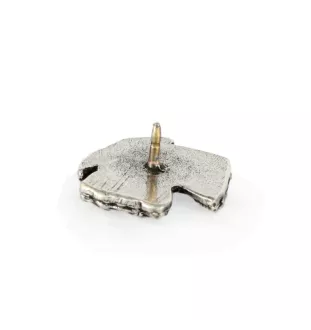 Schnauzer I  - Broche chien argentée, épingle élégante, décoration de revers de veste par la marque Art-Dog