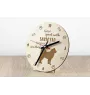 Samoyed, Bjelkier, Samoiedskaya Sobaka - clock with a dog, wooden clock, wall clock for dog lovers, clock for desk and shelf, Art-Dog