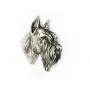 Schnauzer II  - Versilberte Hundebrosche, elegante Anstecknadel, Jackenreversschmuck der Marke Art-Dog