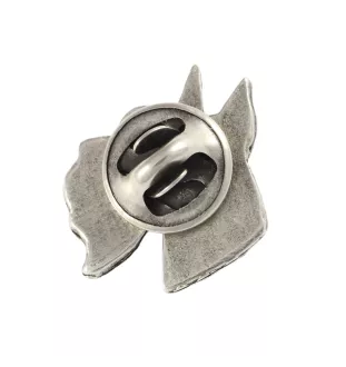 Schnauzer II  - Silver-plated dog brooch, elegant pin, jacket lapel decoration by Art-Dog brand