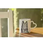 Schipperke, Little Black Devil, Little Captain - cup with a dog, adorable cup with a heart-shaped handle, universal gift from the Art-Dog brand