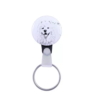 Samojede, Samoyed, Samojedenhund, Samojedenspitz - Schlüsselanhänger mit dem Bild eines Hundes, Anhänger mit dem eigenen Grafikdesign der Marke Art-Dog