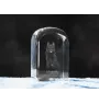 Schipperke, Little Black Devil, Little Captain - crystal cube with a photo, photo of a dog in crystal, cubic paperweight from Art-Dog brand