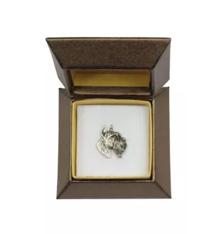 Schnauzer II - Hundebrosche in Geschenkbox, elegante Anstecknadel, Reversnadel für Art-Dog Markenjacke