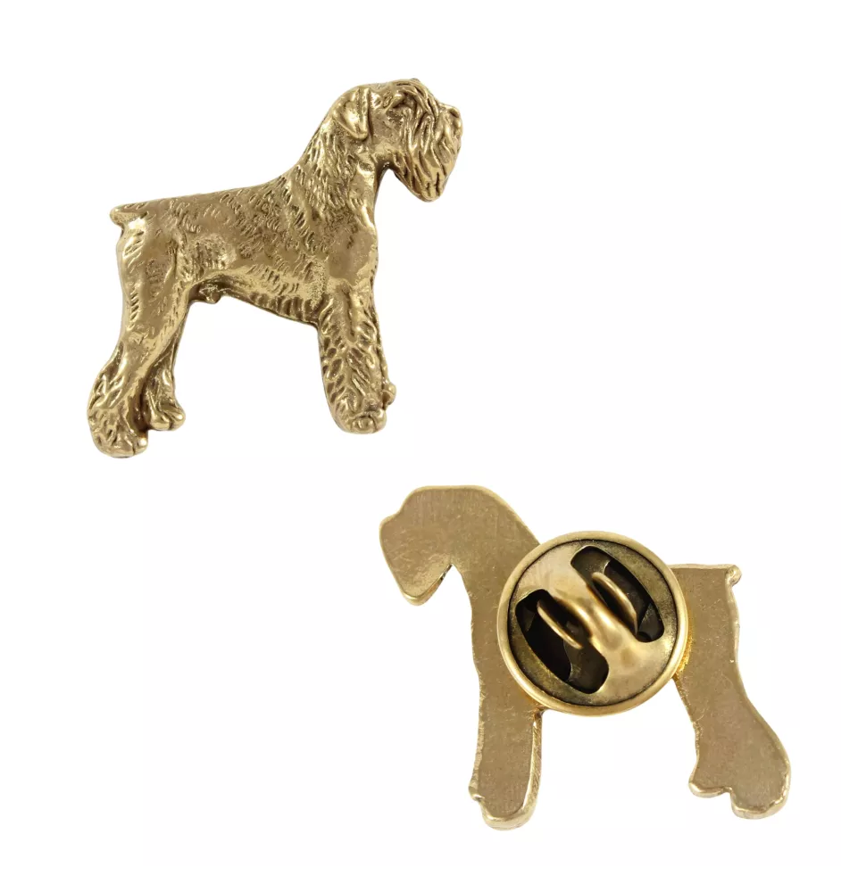 Schnauzer - Broche de chien dans une boîte décorative, épingle élégante en plaqué or, épingle de veste de la marque Art-Dog