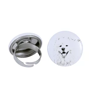 Samojede, Samoyed, Samojedenhund, Samojedenspitz - Damen Schmuck mit dem Bild eines Hundes, handgefertigtes Produkt, Möglichkeit, Ihr eigenes Foto hinzuzufügen, Marke Art-Dog