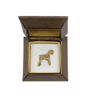 Sznaucer, Schnauzer pin pozłocony w pudełku Art-Dog