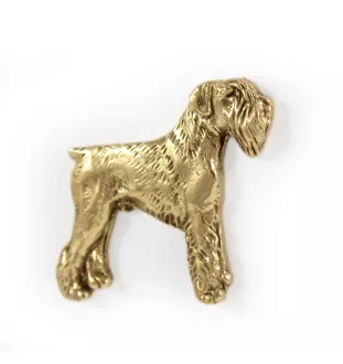 Schnauzer - Broche de chien dans une boîte décorative, épingle élégante en plaqué or, épingle de veste de la marque Art-Dog