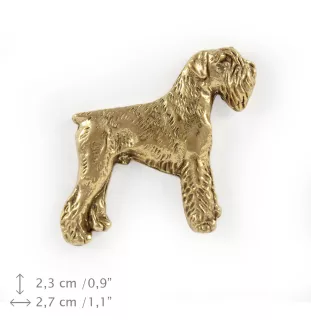 Schnauzer - Dog brooch in decorative box, elegant gold-plated pin, Art-Dog brand jacket pin