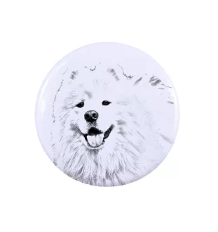Samojede, Samoyed, Samojedenhund, Samojedenspitz - Anstecknadel mit Ihrem Hund, fügen Sie Ihr eigenes Foto hinzu, Marke Art-Dog