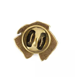 Schnauzer I - Broche de chien dans une boîte décorative, épingle élégante en plaqué or, épingle de veste de la marque Art-Dog
