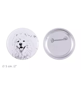 Samojed przypinka z psem duża Art-Dog