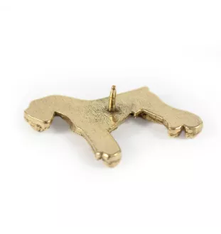 Schnauzer - gold-plated pin brooch, elegant dog ornament, unique pin by Art-Dog brand