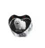 Samoyed, Bjelkier, Samoiedskaya Sobaka - a photo of a dog in crystal, crystal heart, unique photo frame from the Art-Dog brand