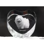 Samojede, Samoyed, Samojedenhund, Samojedenspitz - Hundebild im Kristall, Kristallherz, einzigartiger Bilderrahmen der Marke Art-Dog
