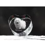 Samoyède - une photo de chien dans un cristal, un cœur en cristal, un cadre photo exceptionnel de la marque Art-Dog