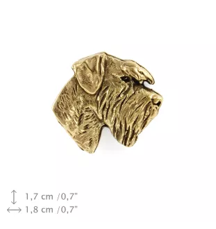 Schnauzer I - broche plaquée or, ornement élégant pour chien, broche unique de la marque Art-Dog