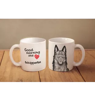 Schipperke, Little Black Devil, Little Captain - cup with a dog, cup with a photo, personalized gift from the Art-Dog brand