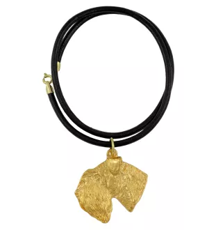 Schnauzer III - Dog necklace, gold-plated pendant for dog fan, unique jewellery by Art-Dog brand