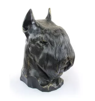 Schnauzer - buste de chien, grande tête de chien pour le jardin, décoration de salon unique par la marque Art-Dog