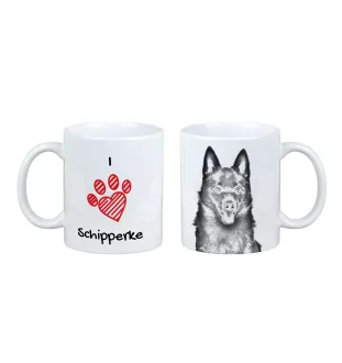Schipperke, Little Black Devil, Little Captain - cup with a dog, cute cup with graphics, a gift with your photo from the Art-Dog brand