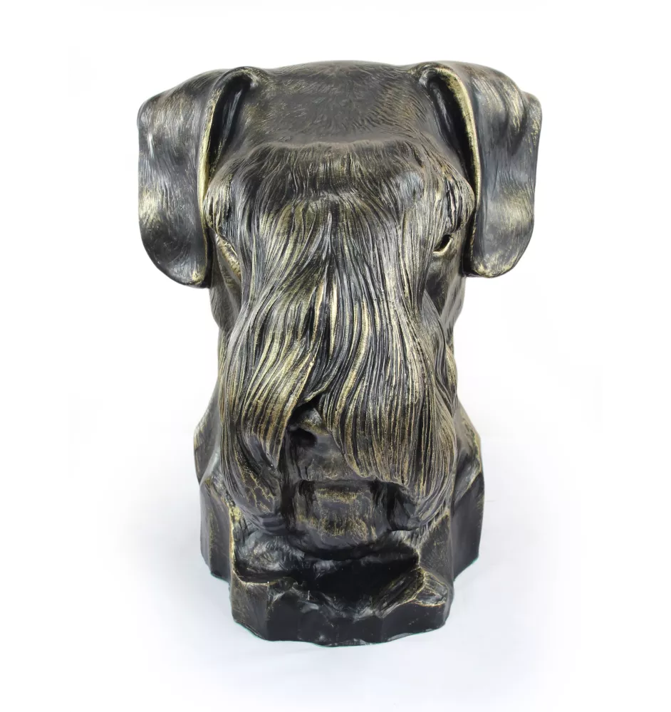 Schnauzer I - dog bust, large dog head for the garden, unique living room decoration by Art-Dog brand