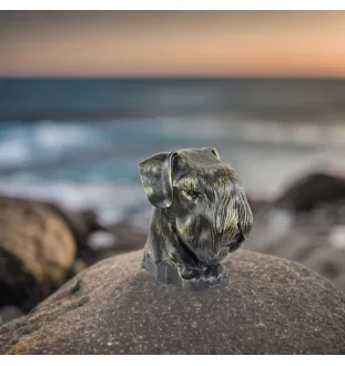 Schnauzer I - buste de chien, grande tête de chien pour le jardin, décoration de salon unique par la marque Art-Dog