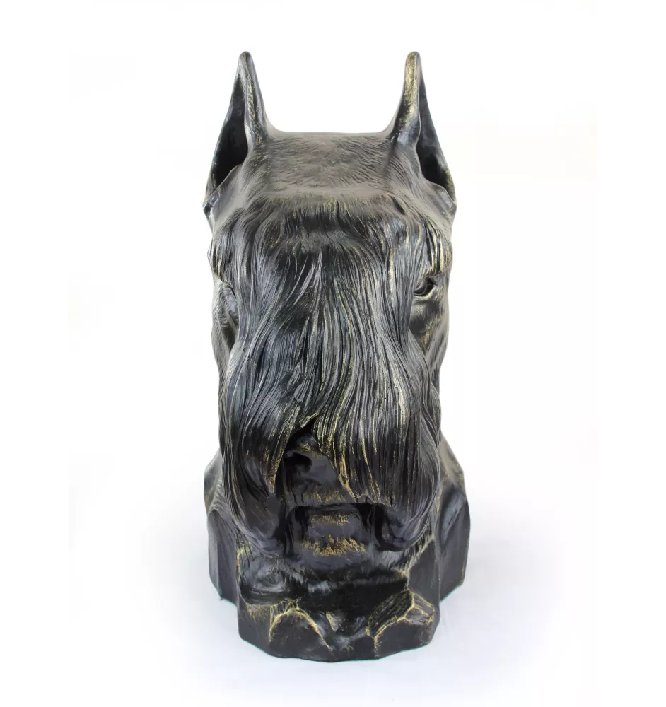 Schnauzer - urn for dog ashes, dog bust, large dog head for garden by Art-Dog