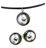 Samoyed, Bjelkier, Samoiedskaya Sobaka - jewelry with your photo box, set of necklace and earrings, personalized products from the Art-Dog brand