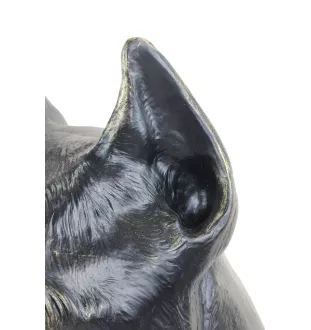 Schnauzer - urne pour cendres de chien, buste de chien, grande tête de chien pour le jardin par Art-Dog