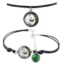 Samoyède - ensemble de bijoux avec votre photo, ensemble fait à la main, bracelet et collier de la marque Art.-Dog