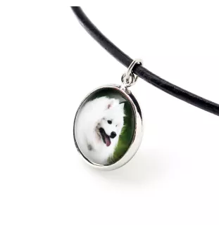 Samoyède - ensemble de bijoux avec votre photo, ensemble fait à la main, bracelet et collier de la marque Art.-Dog