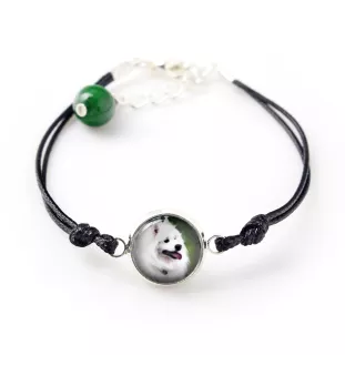 Samoyède - ensemble de bijoux avec votre photo, ensemble fait à la main, bracelet et collier de la marque Art.-Dog