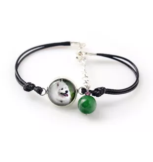 Samoyède - ensemble de bijoux avec votre photo, ensemble fait à la main, bracelet et collier de la marque Art.-Dog