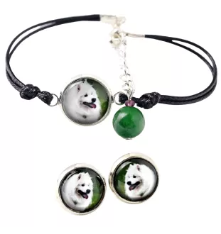 Samojede, Samoyed, Samojedenhund, Samojedenspitz - Schmuckset mit Ihrem Foto, Schmuckstück für Frauen, handgefertigtes Produkt, handgefertigtes Produkt mit Leidenschaft für die Marke Art-Dog.