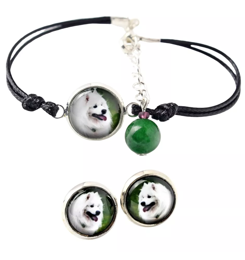Samojede, Samoyed, Samojedenhund, Samojedenspitz - Schmuckset mit Ihrem Foto, Schmuckstück für Frauen, handgefertigtes Produkt, handgefertigtes Produkt mit Leidenschaft für die Marke Art-Dog.