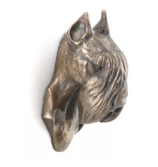 Schnauzer I - Dog statue, hanging bust, unique decoration for dog lover by Art-Dog brand